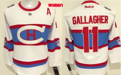 Canadiens #11 Brendan Gallagher White 2016 Winter Classic Womens Stitched NHL Jersey