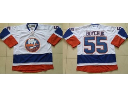 New York Islanders #55 Johnny Boychuk White Stitched NHL Jersey