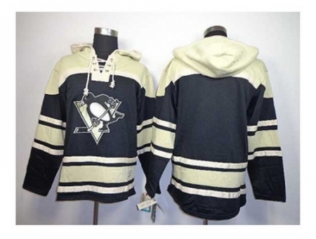 NHL Jerseys Pittsburgh Penguins blank black-cream[pullover hooded sweatshirt]