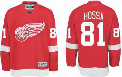 RBK hockey jerseys Detroit Red Wings #81 Marian Hossa red