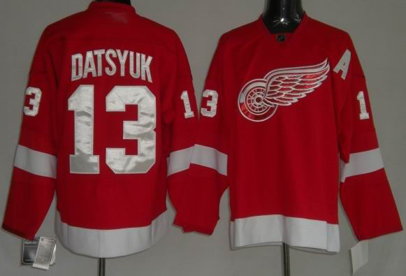 RBK Detoit Red Wings #13 Pavel Datsyuk Red