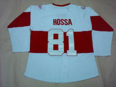 Detroit Red Wings Premier #81 Hossa White Hockey Jersey