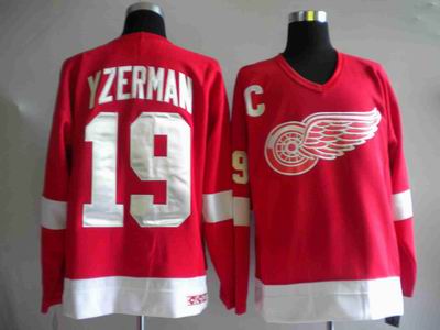 Deroit Red wings Jersey 19# YZERMAN red