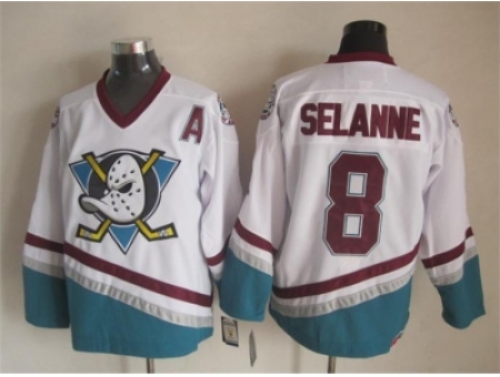 NHL Anaheim Ducks #8 Teemu Selanne white jerseys restore ancient ways