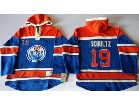 Edmonton Oilers #19 Justin Schultz Light Blue Sawyer Hooded Sweatshirt Stitched NHL Jersey