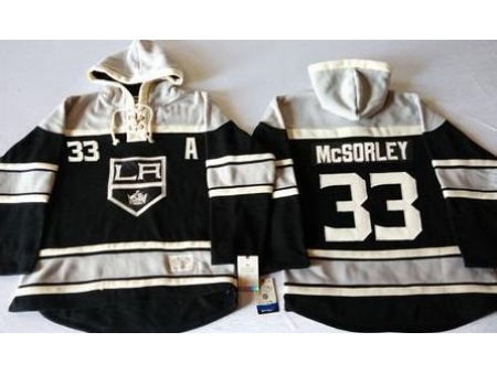 Los Angeles Kings #33 Marty Mcsorley Black Sawyer Hooded Sweatshirt Stitched NHL Jersey