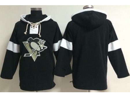 Pittsburgh Penguins Blank Black Pullover Hoodie Jersey