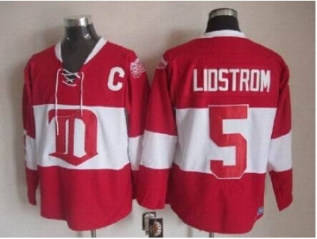 NHL Detroit Red Wings 5 lidstrom classic red jerseys