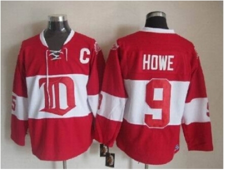 NHL Detroit Red Wings 9 Gordie Howe classic red jerseys