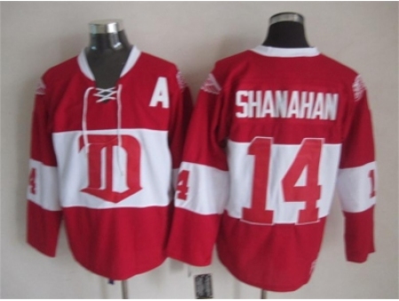 NHL Detroit Red Wings 14 Shanahan classic red jerseys