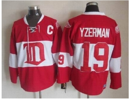 NHL Detroit Red Wings 19 Steve Yzerman classic red jerseys