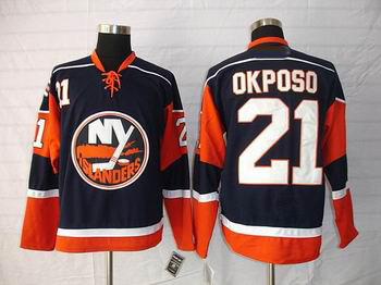 New York Islanders #21 Kyle Okposo navy blue jersey