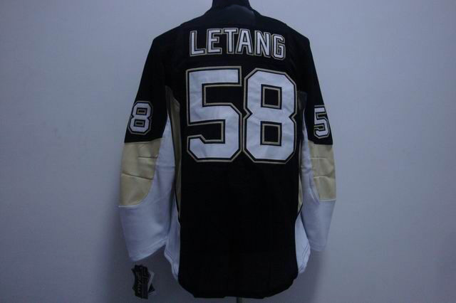 RBK Pittsburgh Penguins #58 Letang black STANLEY CUP Jersey