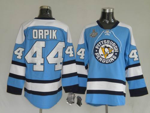 RBK Pittsburgh Penguins #44 Orpik Blue STANLEY CUP Jersey