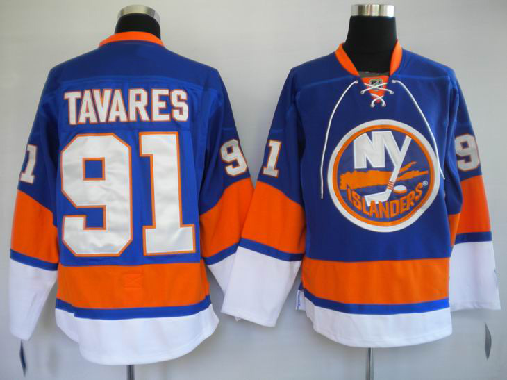 New York Islanders #91 John Tavares blue jersey