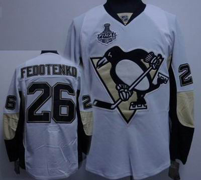 RBK Pittsburgh Penguins #26 FEDOTENKO WHITE STANLEY CUP Jersey