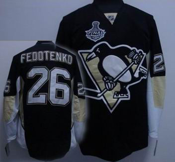 RBK Pittsburgh Penguins #26 FEDOTENKO BLACK STANLEY CUP Jersey