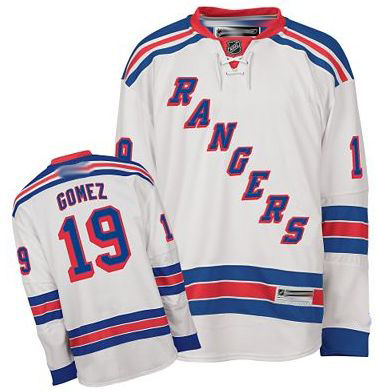 New York Rangers 19# Scott Gomez Premier Road white Jersey