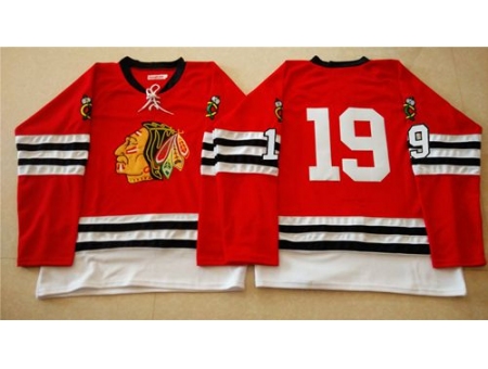 Chicago Blackhawks #19 Jonathan Toews Red Mitchell And Ness 1960-61 Stitched NHL Jersey