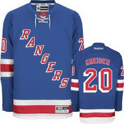 New York Rangers #20 Chris Kreider Light Blue NHL Jersey