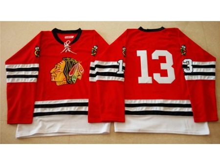 Chicago Blackhawks #13 Daniel Carcillo Red Mitchell And Ness 1960-61 Stitched NHL Jersey