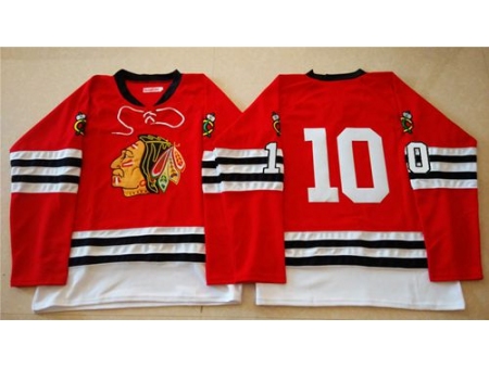 Chicago Blackhawks #10 Patrick Sharp Red Mitchell And Ness 1960-61 Stitched NHL Jersey