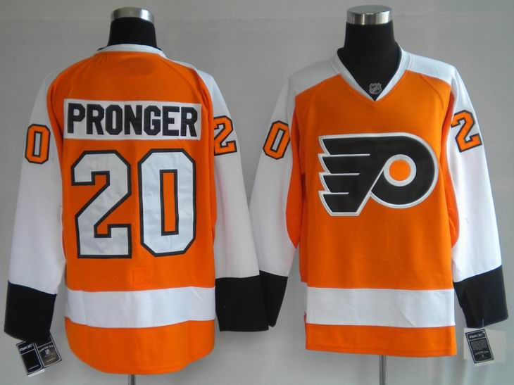 NEW Philadelphia Flyers #20 Chris Pronger orange