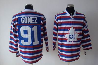 Hockey Montreal Canadiens #91 Scott Gomez strip Jersey