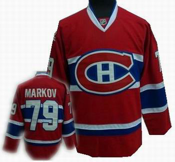 Hockey Montreal Canadiens #79 Andrei Markov Stitched Replithentic New CH red Jersey