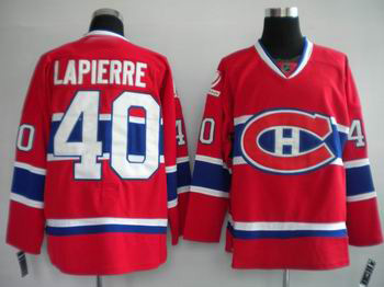 Hockey Montreal Canadiens #40 Maxim Lapierre Stitched Replithentic Red Jersey