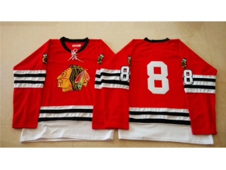 NHL Mitchell And Ness 1960-61 Chicago Blackhawks #8 Noname red Throwback jerseys