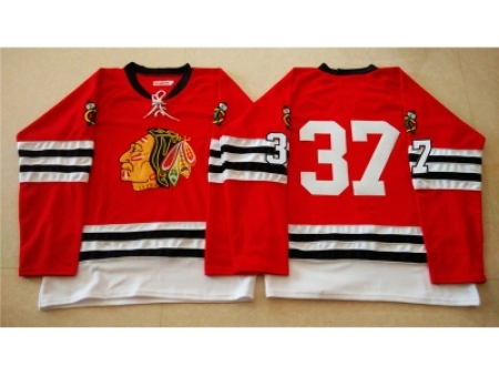 NHL Mitchell And Ness 1960-61 Chicago Blackhawks #37 Noname red Throwback jerseys