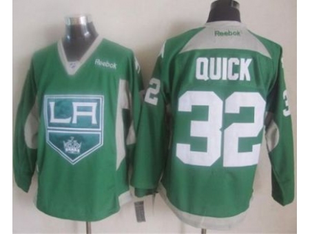 Los Angeles Kings #32 Jonathan Quick Green Practice Stitched NHL Jersey