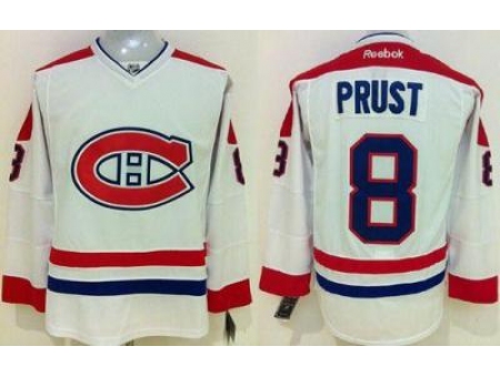 Montreal Canadiens #8 Brandon Prust White Stitched NHL Jersey