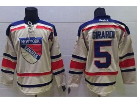 New York Rangers #5 Dan Girardi Cream 2012 Winter Classic Stitched NHL Jersey