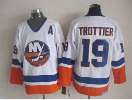 NHL New York Islanders 19 Trottier white jerseys