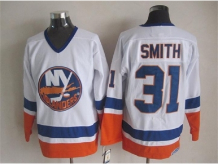 NHL New York Islanders 31 Smith white jerseys