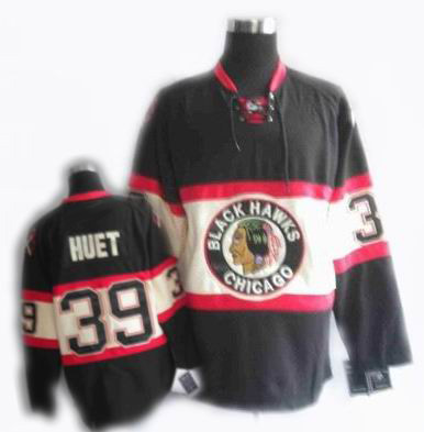 RBK Chicago Blackhawks New Third jersey #39 HUET black