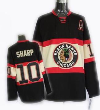 RBK Chicago Blackhawks New Third jersey #10 PATRICK SHARP black