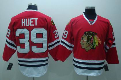 RBK Chicago Blackhawks #39 HUET jersey red