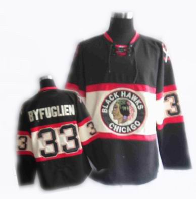 RBK Chicago Blackhawks #33 BYFUGLIEN New Third jersey black