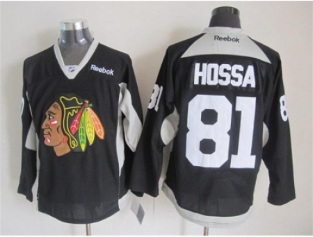 NHL Chicago Blackhawks #81 Marian Hossa black jerseys