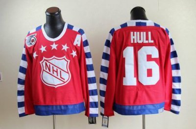 ST.Louis Blues #16 Brett Hull all star 75th Anniversary RED CCM Jersey