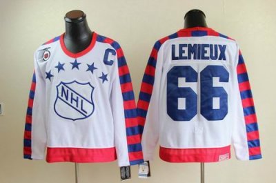 Pittsburgh Penguins #66 Mario Lemieux all star 75th Anniversary white CCM Jersey