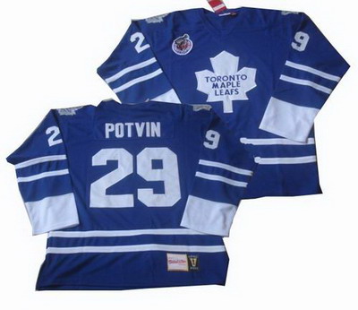 Toronto Maple Leafs #29 Felix Potvin Throwback Blue Jersey