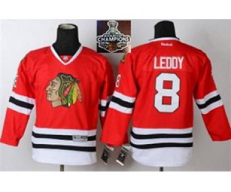 youth nhl jerseys chicago blackhawks #8 leddy red[2015 Stanley cup champions]