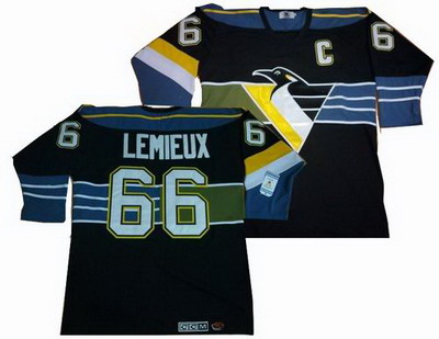 Pittsburgh Penguins Vintage #66 Mario Lemieux black CCM jerseys