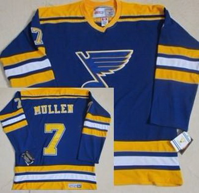 St.Louis Blues #7 Joe Mullen Blue Throwback CCM Jersey