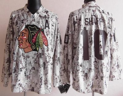 Chicago Blackhawks 10 Patrick Sharp White Camo NHL Jerseys