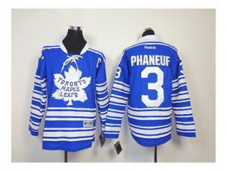 Youth NHL Jerseys Toronto Maple Leafs #3 phaneuf blue[2014 winter classic patch C]